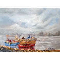 Malik Tariq, 18 x 24 Inch, Acrylic On Canvas, Cityscape Painting, AC-MKT-007